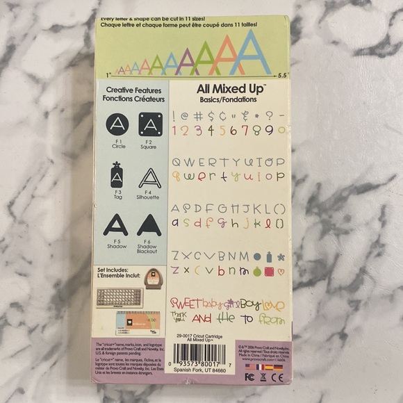 Cricut Cartridge Provo Craft - All mixed up - Picture 8 of 8